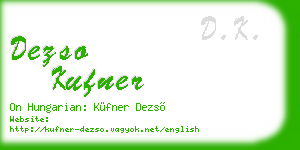 dezso kufner business card